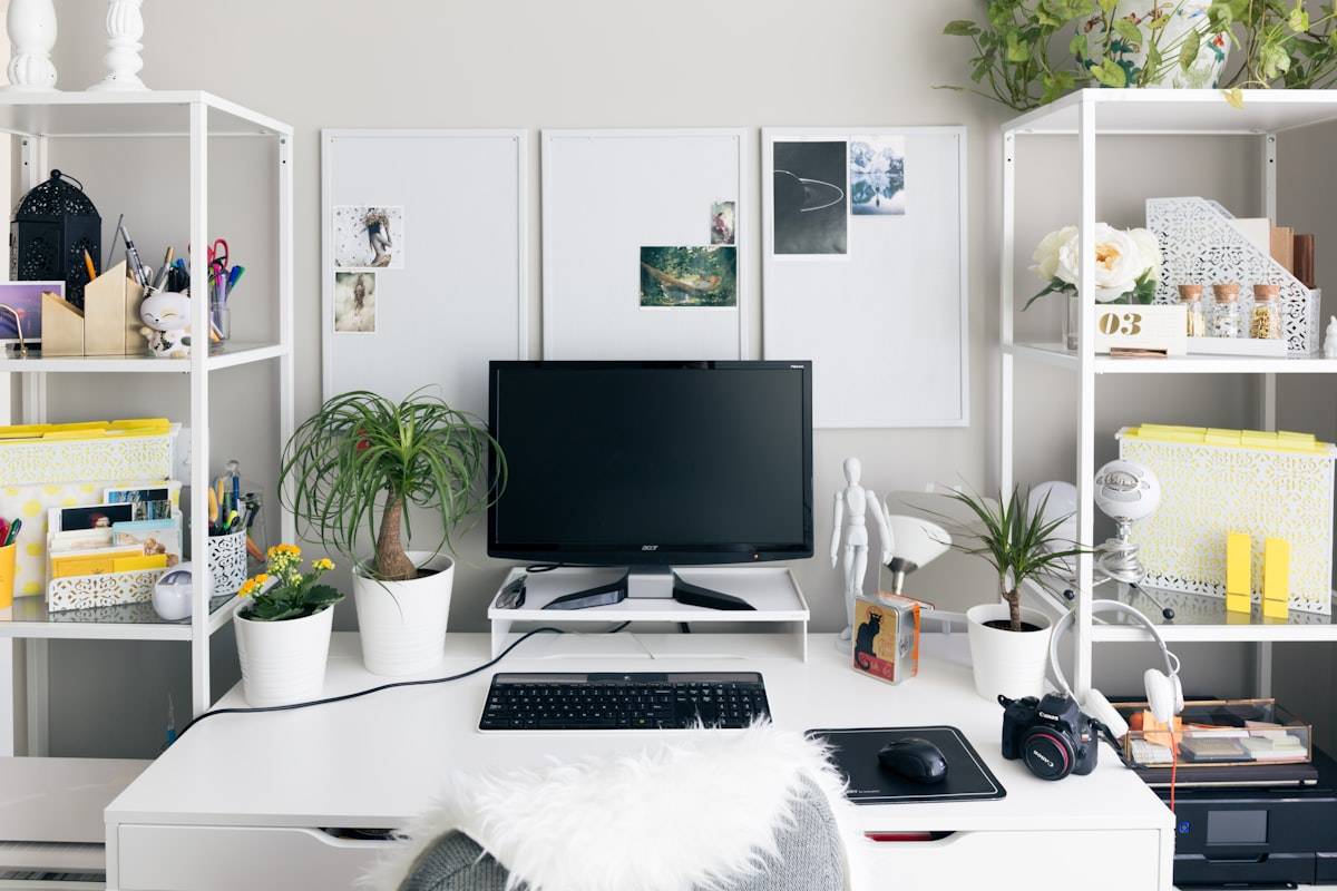 Bright modern office workspace